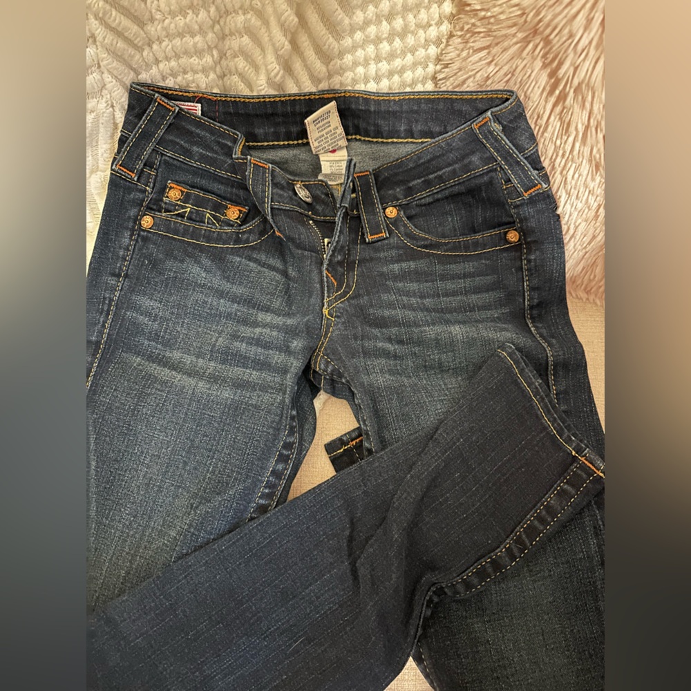 True Religion  Slim Jeans with Contrast Stitching